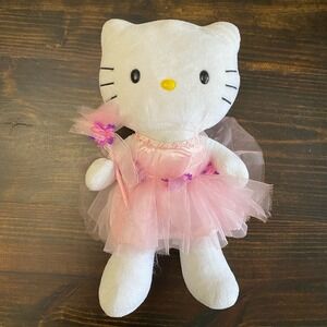 Hello Kitty Sanrio Build a Bear Workshop White 20" Large Plush No Bow Tutu Fairy